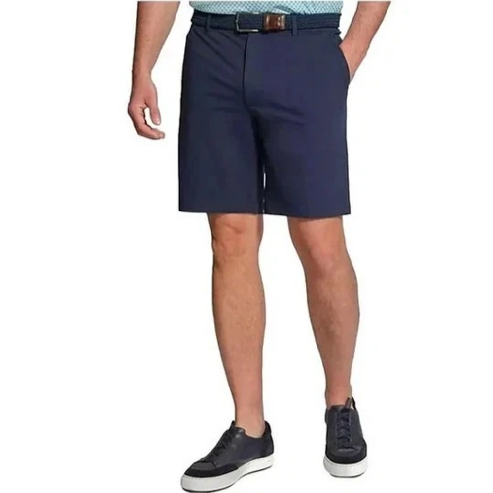 Greg Norman Men's Comfort Stretch Fabric Shorts, 8.5” Inseam, Navy, Size: 30